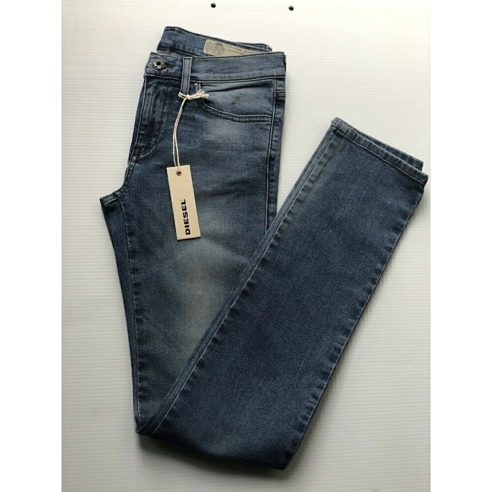 Diesel Womens Blue Denim RS018 Slim Straight Regular Jeans Size 25 26 27 - Picture 7 of 11